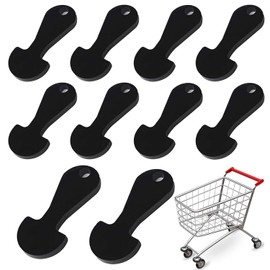 Xinghonyac 10 Pcs Shopping Trolley Tokens Key, Shopping Trolley Release Key, Coin Trolley Unlock Release Key, Trolley Remover Keyring for Grocery Shopping Carts