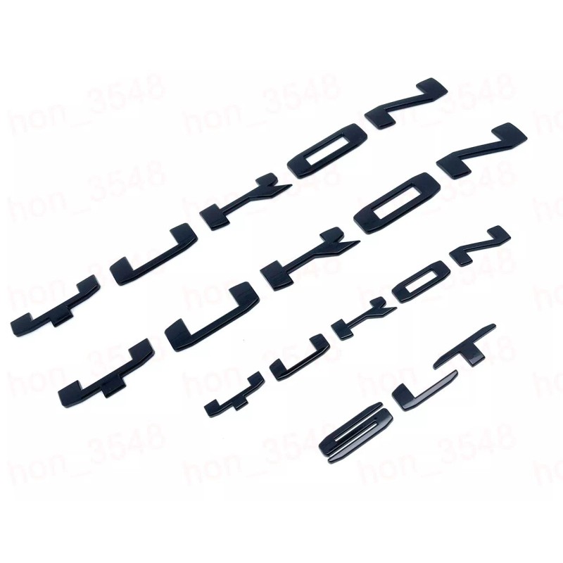 GMC Gloss Black Door Rear SLT Yukon Emblems Letters 2021-2024