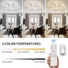 Vloitgol Modern LED Ceiling Light Fixture, 4 Rings Dimmable Flush