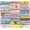 Gnognauq 200 Sheets Fabric Squares Sheets Cotton Craft Fabric Bundle