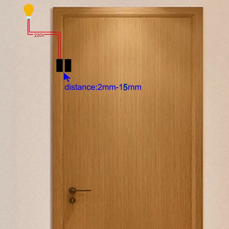 Gebildet 0-230V Magnetic Switch, Recessed Security Window Gate Contact Sensor,