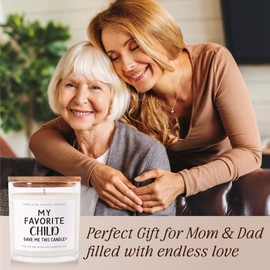 LUMELOOM Christmas Gifts for Mom, Dad, 11oz Aromatherapy Lavender Scented Soy Wax Candle, Funny Mom, Dad Gifts from Daughter, Son, Birthday Presents for Mother, Father