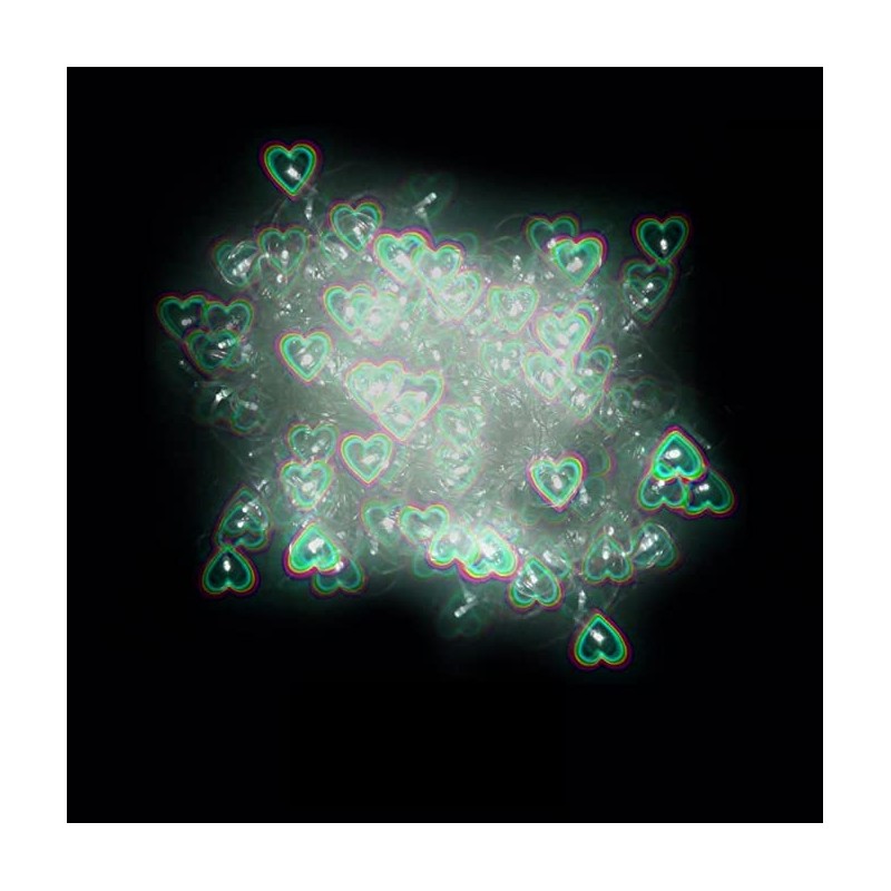 Ultimate Diffraction Glasses - 3D Rainbow Heart Effect with White