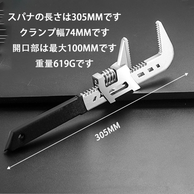 Wrench, Pipe Wrench, Opening 0.03 - 3.0 inches (0 -