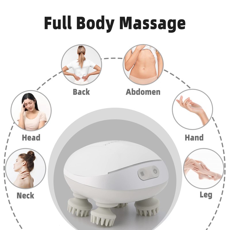 MOUNTRAX 5 in 1 Electric Scalp Massager, Portable Heated Head