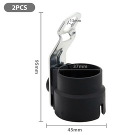 VZU 2-Piece Trailer Plug Bracket, Rotating Adapter 13 to 7 Pin, Portable Protection Accessory for 7 & 13 Pin Trailer Plugs, Adjustable Plug Holder, Black