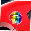 iplusmile Car Decor Stickers 3pcs Rainbow Lips Automotive Sticker Easy