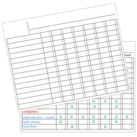 Iconikal Magnetic Dry Erase Chore Meal Chart WOD Planner Schedule, 14 x 11-Inches, 2-Pack