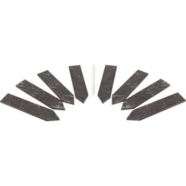 Windhager 06016 Slate with Chalk Plant Labels Plant Stakes Plant Signs Durable 8 Pieces 2.5 x 12 cm