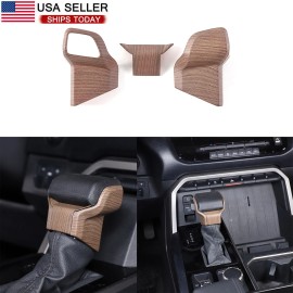 momocar Pear wood grain Gear Shift Knob Side Cover Trim For Toyota Tundra/Sequoia 22-23