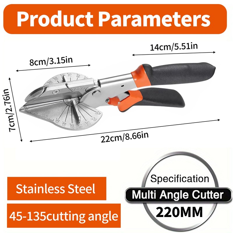 PräZise Multi-Angle Miter Shears for Wood, Multi Angle Miter Shear
