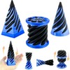 REYOK 3PCS Blue Impossible Cone Pyramid,Spiral Cone Fidget Toy,3D Printed