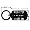 Richesele Promoted from Cat Dad to Human Dad Keychain -