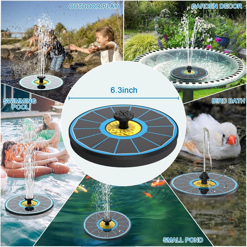 Yzert Solar Fountain for Bird Bath, 3.5W Upgraded Solar Bird