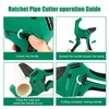 Professional PVC Pipe Cutter 2.5 inch (75mm), Heavy Duty Dark