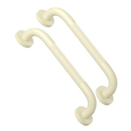 12 Inch Anti Slip Shower Grab Bar Handle Beige White, ZUEXT Stainless Steel Bathroom Grab Bar, Knurled Bathroom Balance Bar, Safety Hand Rail Support,Handicap Elderly Injury Senior Assist Bath Handle