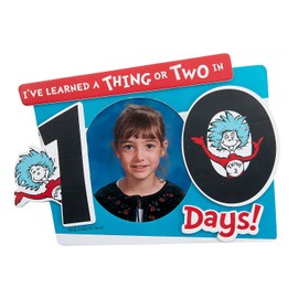 Dr. Seuss 100th Day of School Picture Frame Magnet Craft Kit - Makes 12
