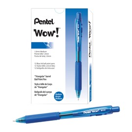 Bolígrafo Wow Retráctil Tinta Azul 1.0 mm Caja con 12 Piezas- BK440-C