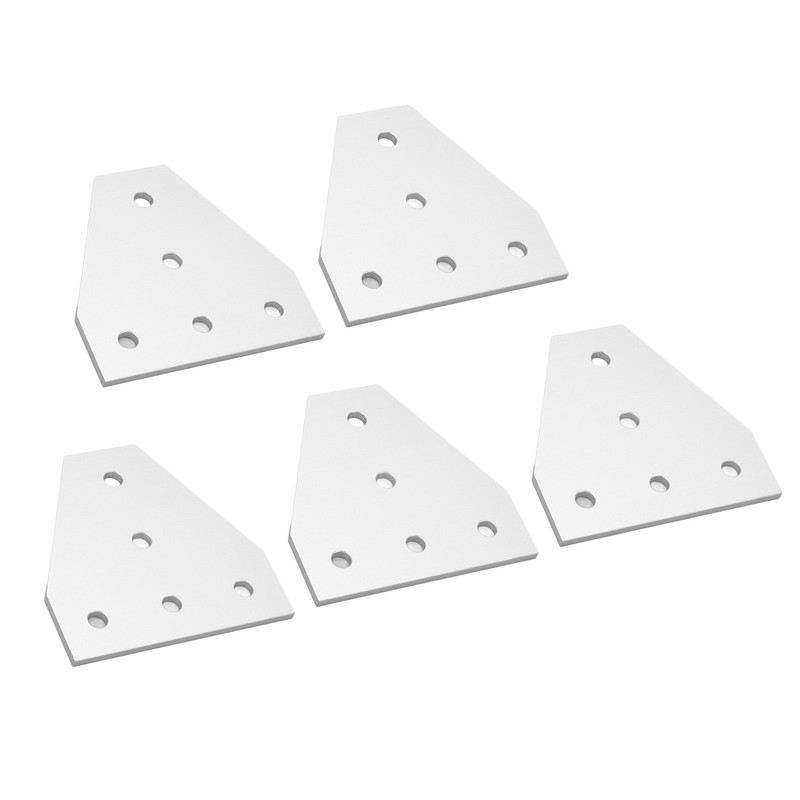 5PCS Flat Tie Plate Aluminum Alloy 5 Holes Compression Resistance