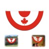 Canada Day Flag Decorations - Folded Flag with Maple Leaf