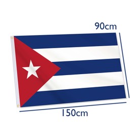 Cuba Flag,3x5 FT Cuban Flag,36x60 Inch Large Digitial Double-Printed Durable 150D Thick Polyester Decorations with 2 Brass Grommet