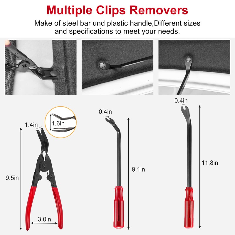 Eaukar 330 Pcs Trim Removal Tool Kit, Car Removal Tool