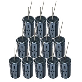 Generic A064-001 Condensador Electrolítico de Aluminio Redondo 4700μF 25V ±20% -140°C~+105°C 16x25mm, 12 Unidades para Soldadura y Arduino