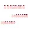 XZMeiLun Red French Tip Press On Nails Spring Summer Acrylic