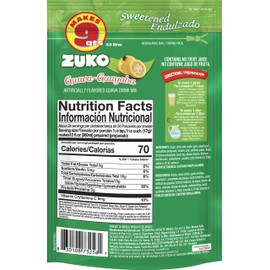 Zuko Guava Instant Powder Drink | Family Pack | No Sugar Needed | Vitamin C | 14.1 Ounce (Pack of 6)