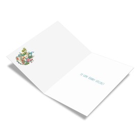 The Best Card Company - 1 Easter Greeting Card with Envelope - Fun Bunny Rabbit Notecard for Kids - Victorian Blooms and Bunnies C3513AEAG