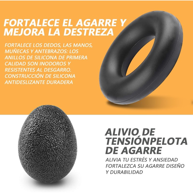 Kit Fortalecedor Agarre Mano 5 en 1 con Contador