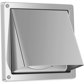 4 Inch Dryer Vent Cover, 304 Stainless Steel Wall Exhaust Covers with 4 Screw & Washers, Weather Proof Exterior Wall Vent Cover, Outdoor Dryer Vent Covers for Dryer & Extractors