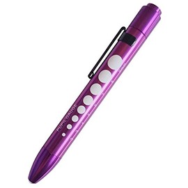 EMI Purple Aluminum LED Pupil Gauge Click Penlight – Medical Pen Light for Nurses, Doctors & EMTs