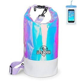 Lo's Douia Bolsas secas holográficas impermeables, diseño iridiscente para aventuras al aire última intervensión, kayak, playa, canotaje y campamento,