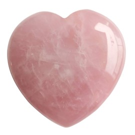Lovionus89 Natural Rose Quartz Heart Love Carved Palm Tree Bag Chakra Energy Crystal and Healing Stones, 55 mm