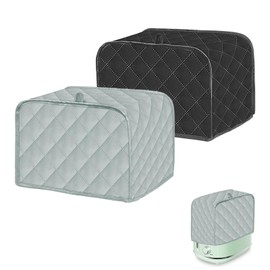 2 Colors Bread Machine Cover, Polyester Fabric Quilted Four Slice Toaster Cover For Kitchen Small Appliance Dust and Fingerprint Protection