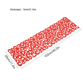 HAOHIZE Table Runner, 7 Colors Cloth Table Runner Baby Shower Decorations Placemats for Dining Table Coffee Table Decor Felt Tablecloth Runner Placemats Table Mats 102x29cm/40.2x11.4in (Red)