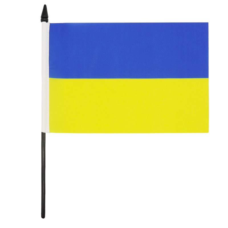 Ukraine Table Flag 5'' x 8'' - Ukrainian Desk Flag