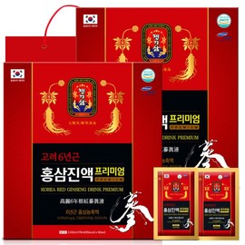 Myeonggi Ginseng Korean 6-year-old red ginseng extract premium + shopping bag, 70ml, 60 pieces / 명기삼 고려6년근 홍삼진액 프리미엄 + 쇼핑백, 70ml, 60개