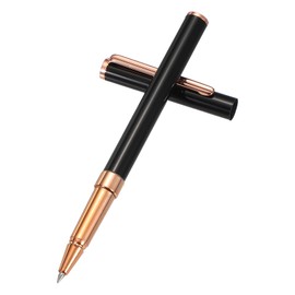 PATIKIL Advanced Metal Rollerball Pen 0.5mm Black Ink Metal Ballpoint Pen Advanced Craftsmanship Gift for Men Women Office Sign Writing Black Rose Gold