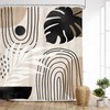 Glawry Boho Black Brown Beige Shower Curtain Extra Long Modern