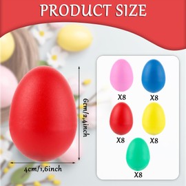STARVAST Eggs Maracas Egg Shaker Set, Musical Instrument Egg Shaker, Shaker Eggs for Musical Early Education Party Classroom Accessories Musical Instrument for Play Equipment (Pack of 40)
