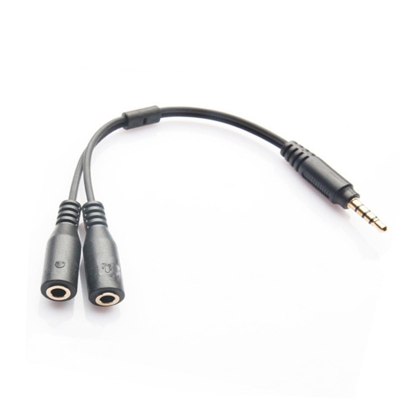 jojofuny 3pcs Headset Adapter Splitter for Headphone and Microphone Position