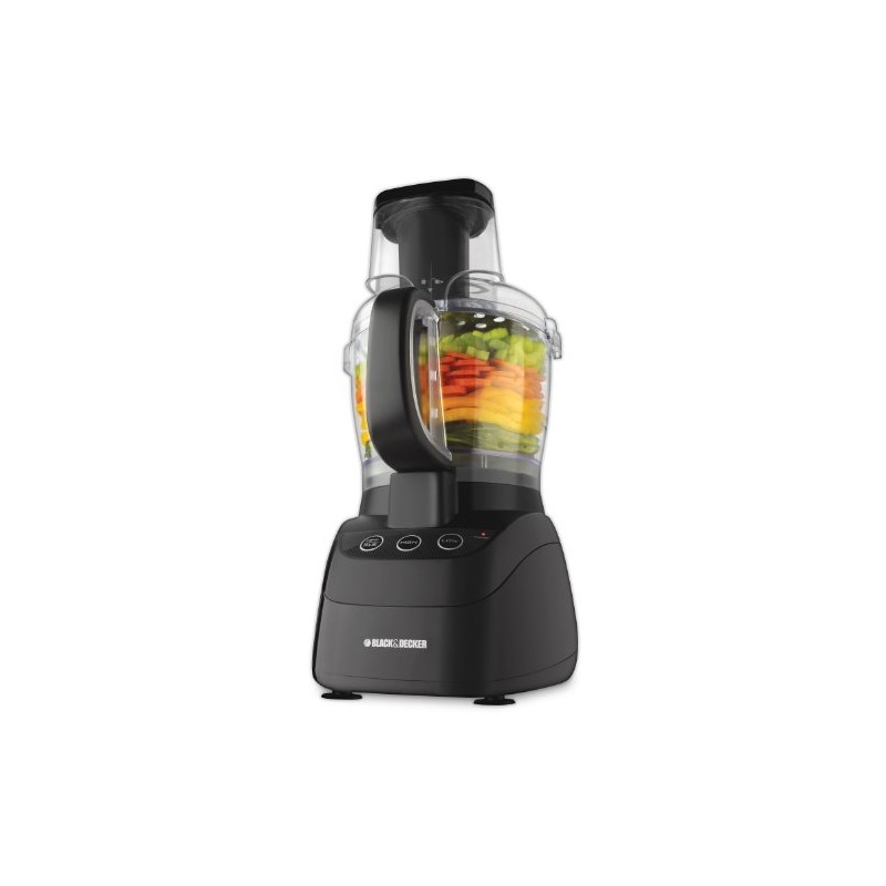 Black+Decker FP2500B PowerPro Wide-Mouth 10-Cup Food Processor, Black