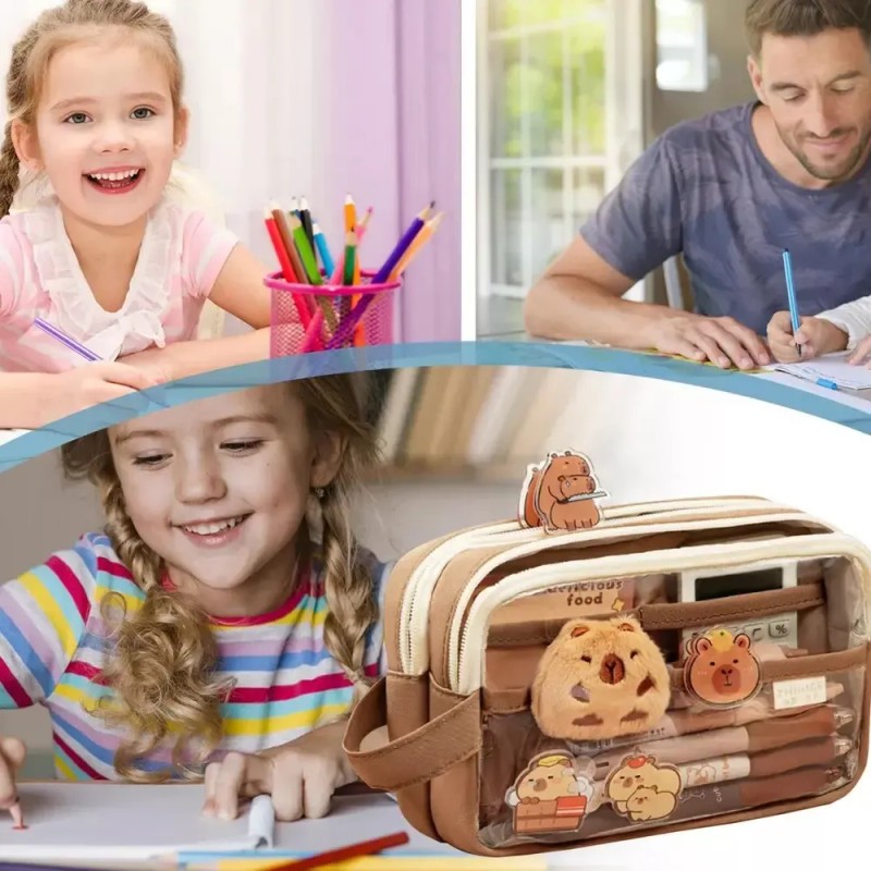 Lápiz Estuche Aesthetic Lapicera Capibara Papelería Bonitos