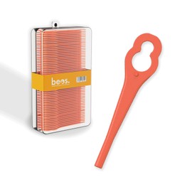 BEOS® 100 x Premium Replacement Blade Set for Einhell, Bosch, CMI Grass Trimmer - Plastic Blade Compatible with Trimmer Einhell GE-CT 18 LI, GE-CT 18 LI Kit, Bosch ART26 Accutrim, CMI C-ART-10, 8/17