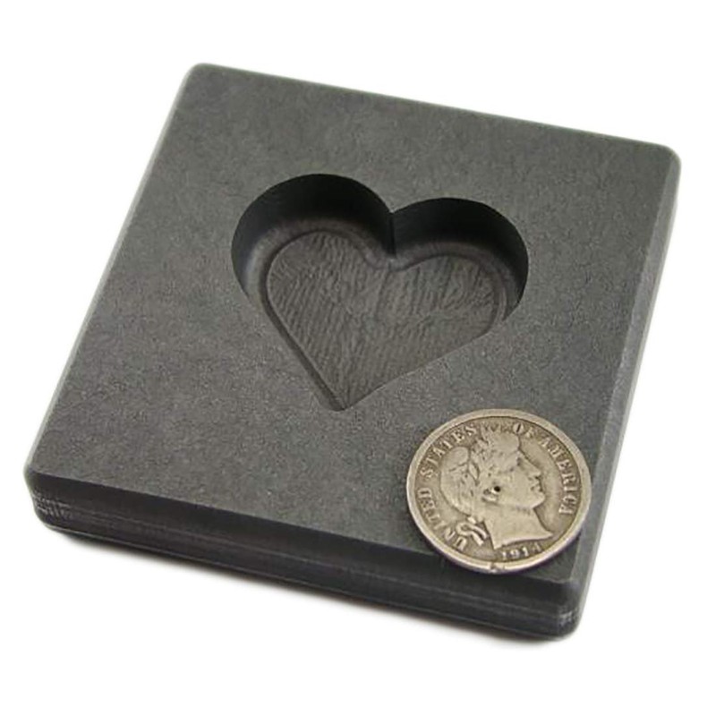 2 oz Heart Gold High Density Graphite Mold 1 oz