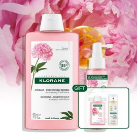 Klorane Peony Shampoo 400ml + Serum 100ml (+ Shampoo 100ml + Haute Shampoo 50ml) / 클로란 피오니 샴푸 400ml+세럼 100ml (+샴푸 100ml+오트드샴 50ml)