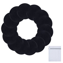 Sinland Microfiber Makeup Remover Pads Reusable Soft Facial and Skin Care Wash Cloth Puff (Black x 14 PCS, Black)