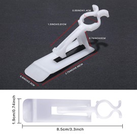 40 Pieces Christmas All-in-One Light Clips Gutter Clip Shingle Clip Plastic Light Hangers Work on C7 and C9 and Mini Lights (White)